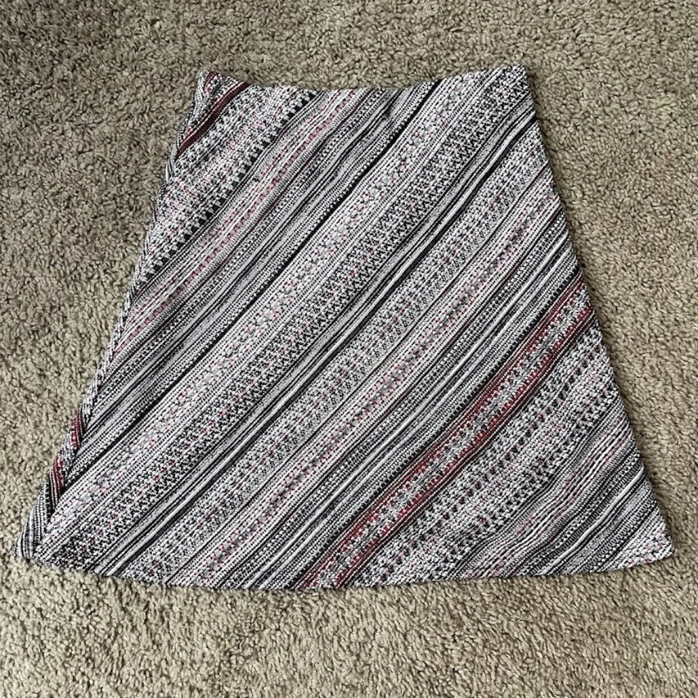 Margaret M A-line skirt, multicolor tweed, size petite small, great condition